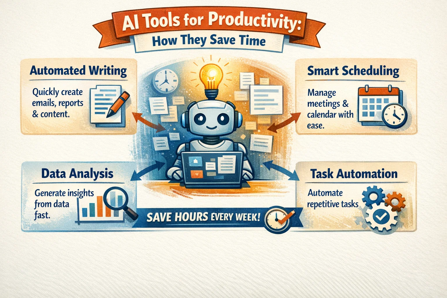 AI Tools for Productivity: How They Save Time Hero Image